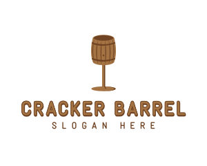 Barrel Wine Glass logo design