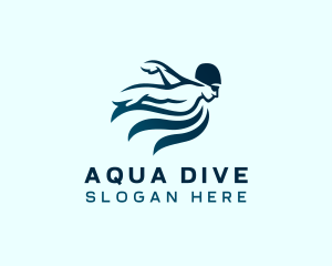 Swimming Water Sports logo design