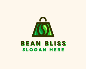 Coffee Bean Shopping Ecommerce logo design