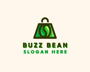 Coffee Bean Shopping Ecommerce logo design