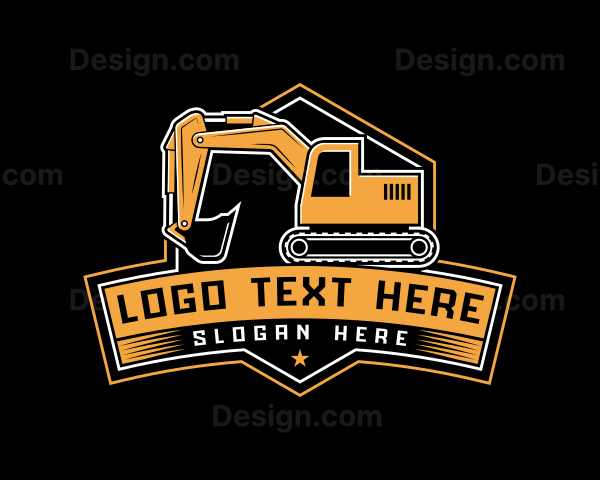 Builder Backhoe Excavator Logo