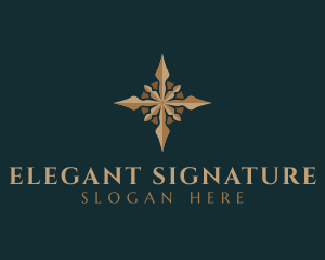 Elegant Star Compass logo design