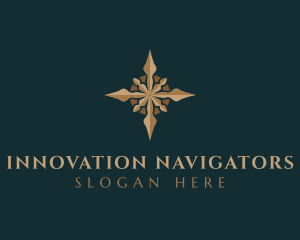 Elegant Star Compass logo design