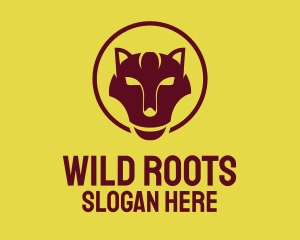 Maroon Wild Cat logo design