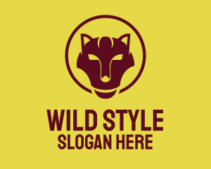 Maroon Wild Cat logo design