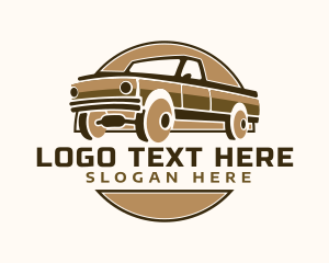Pickup - Pickup Truck Badge logo design