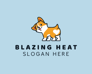 Corgi Heart Pet Logo