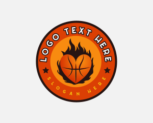 Basketball Heart Game logo