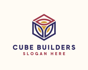 Digital Technology Cube  logo design