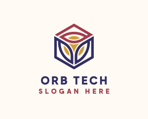 Digital Technology Cube  logo design