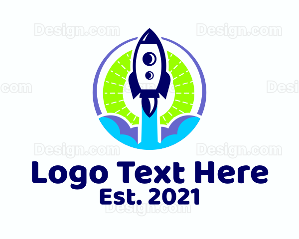 Space Rocket Launch Logo