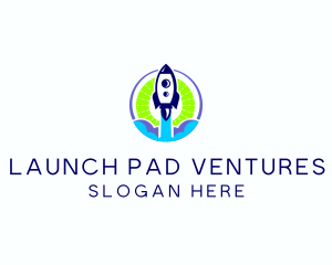 Space Rocket Launch  logo design