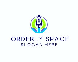 Space Rocket Launch  logo design