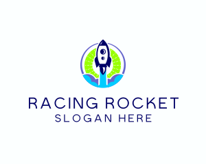 Space Rocket Launch  logo design