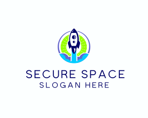 Space Rocket Launch  logo design