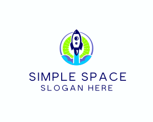 Space Rocket Launch  logo design