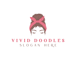 Woman Hair Beauty Salon logo design