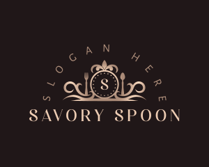 Elegant Spoon Fork Utensils logo design