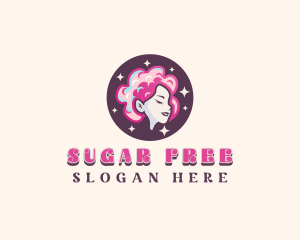 Cotton Candy Lady logo design