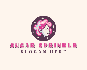 Cotton Candy Lady logo design