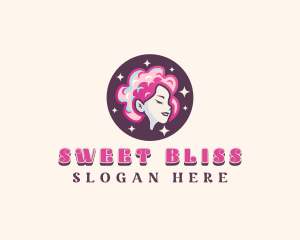 Cotton Candy Lady logo design