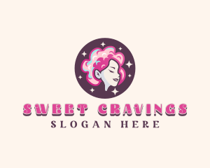 Cotton Candy Lady logo design