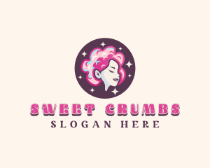 Cotton Candy Lady logo design