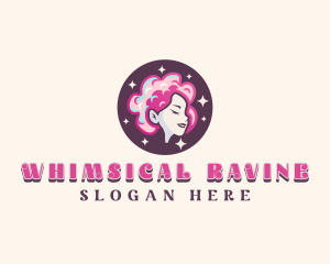 Cotton Candy Lady logo design