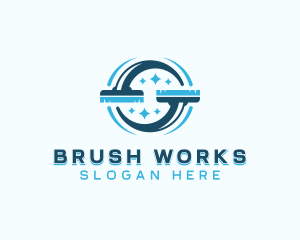 Cleaning Brush Housekeeping logo design