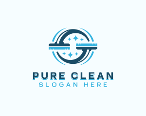 Cleaning Brush Housekeeping logo design