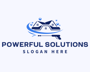 Disinfection Pressure Wash logo design