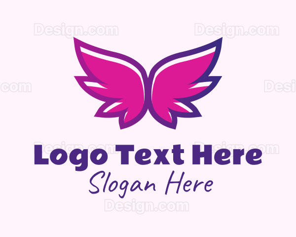 Fancy Gradient Wings Logo