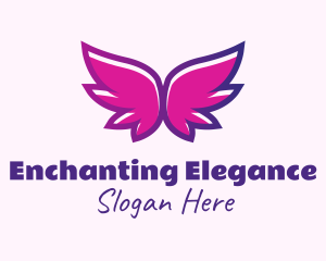 Fancy Gradient Wings logo design