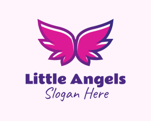 Fancy Gradient Wings logo design