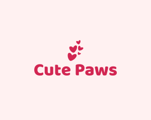 Pink Cute Heart logo design