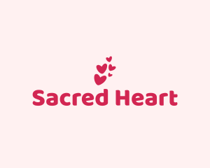 Pink Cute Heart logo design