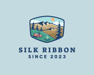 Outdoor Mountain Campsite logo design