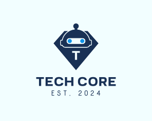 Diamond Robot Tech logo design