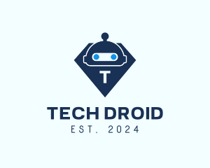 Diamond Robot Tech logo design