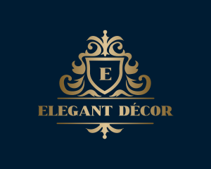 Elegant Royal Crest Shield logo design