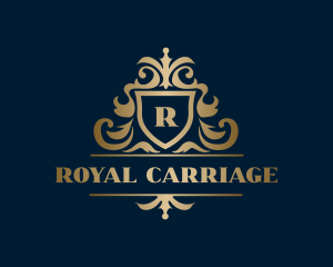 Elegant Royal Crest Shield logo design