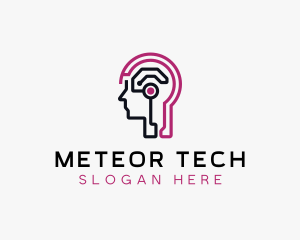 Tech Ai Cyber Brain logo design