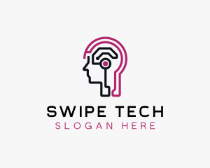 Tech Ai Cyber Brain logo design