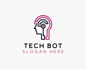 Tech Ai Cyber Brain logo design