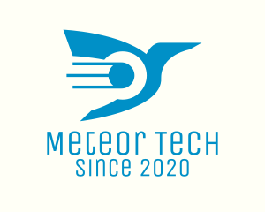 Blue Tech Bird logo design