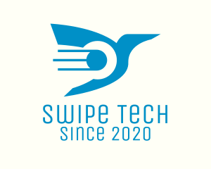 Blue Tech Bird logo design