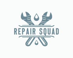 Wrench Plumbing Repair  logo design