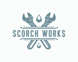 Wrench Plumbing Repair  logo design