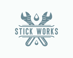 Wrench Plumbing Repair  logo design