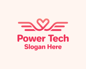 Pink Heart Wings  Logo